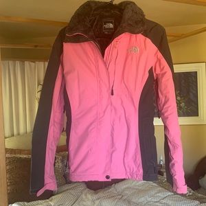 The North Face jacket (perfect pink/grey)